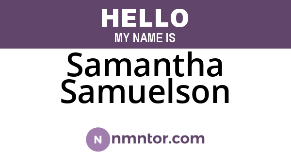 Samantha Samuelson