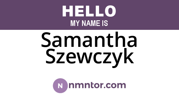 Samantha Szewczyk