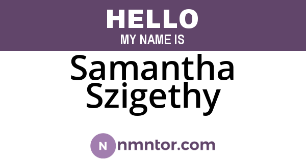 Samantha Szigethy