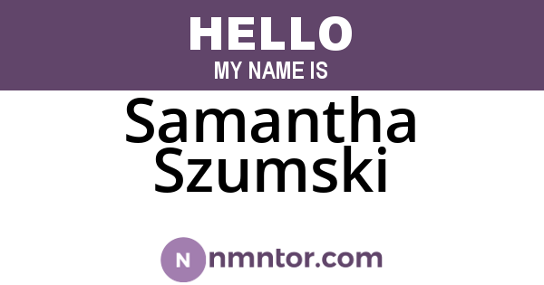 Samantha Szumski