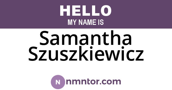 Samantha Szuszkiewicz