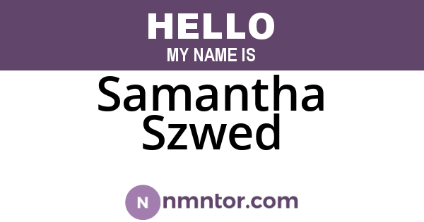 Samantha Szwed