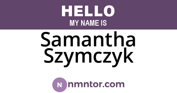 Samantha Szymczyk