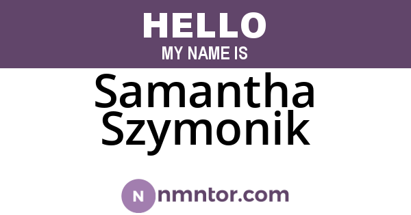 Samantha Szymonik