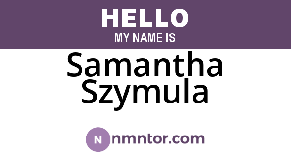 Samantha Szymula