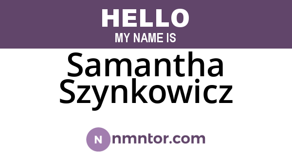 Samantha Szynkowicz