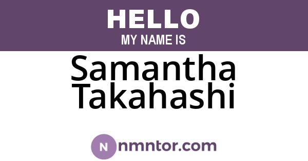 Samantha Takahashi