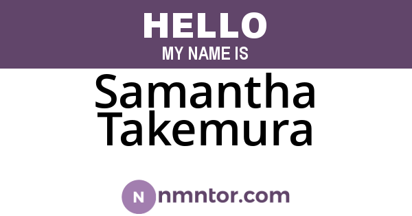 Samantha Takemura