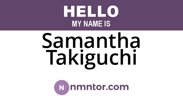 Samantha Takiguchi