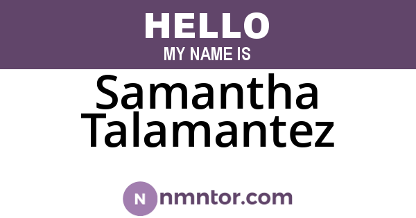 Samantha Talamantez