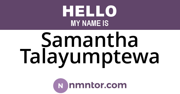 Samantha Talayumptewa