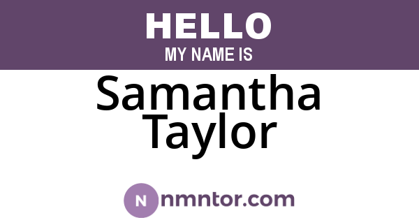 Samantha Taylor