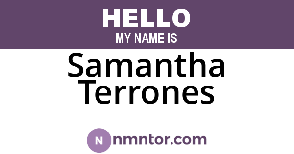 Samantha Terrones