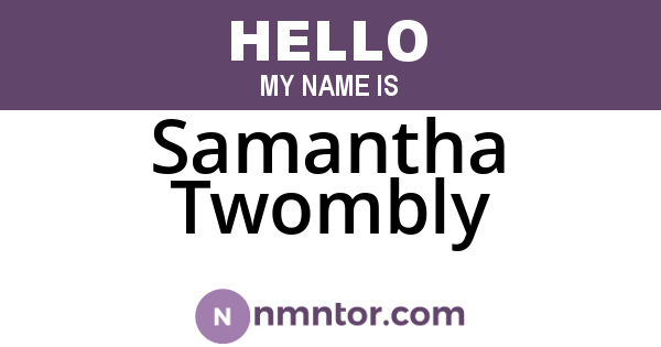 Samantha Twombly