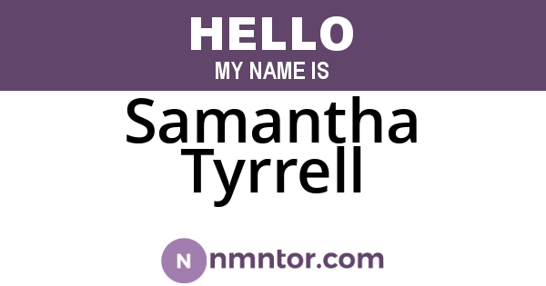 Samantha Tyrrell