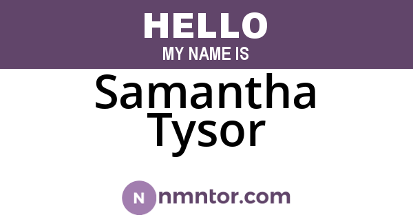 Samantha Tysor