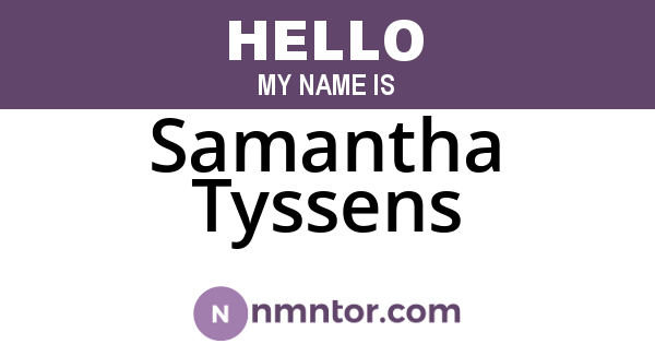 Samantha Tyssens