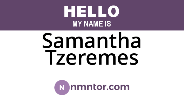 Samantha Tzeremes