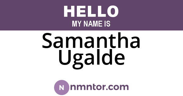 Samantha Ugalde