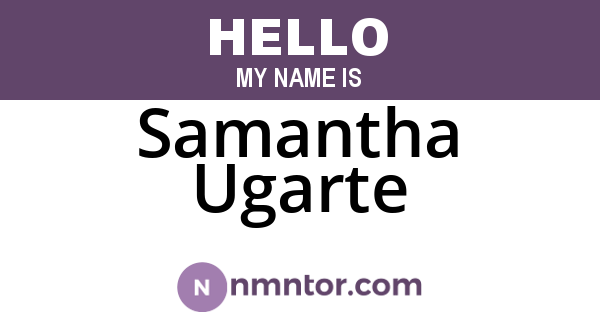 Samantha Ugarte