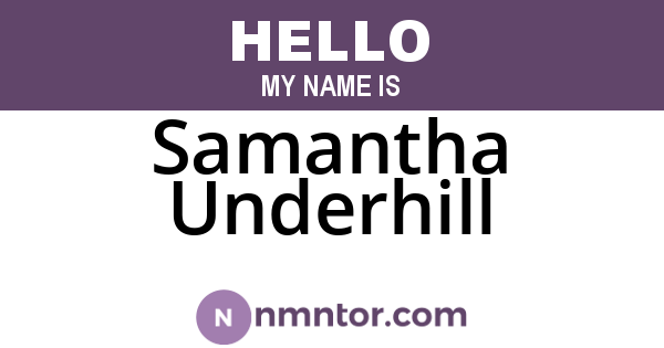Samantha Underhill