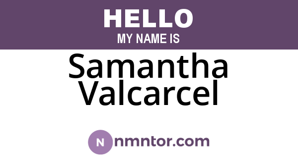 Samantha Valcarcel