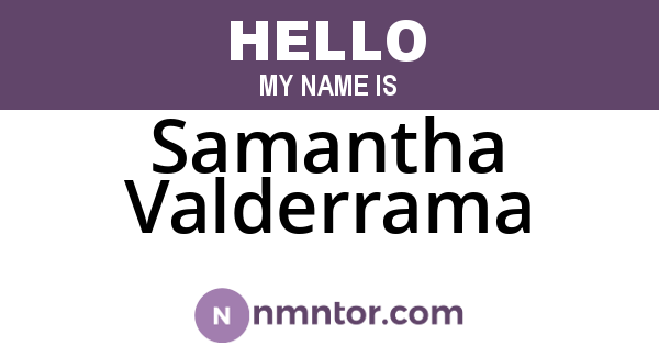 Samantha Valderrama
