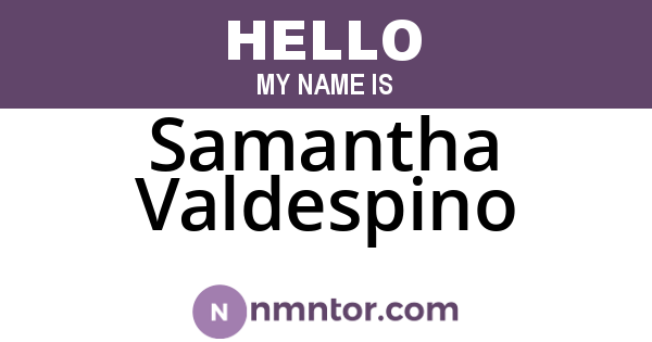 Samantha Valdespino