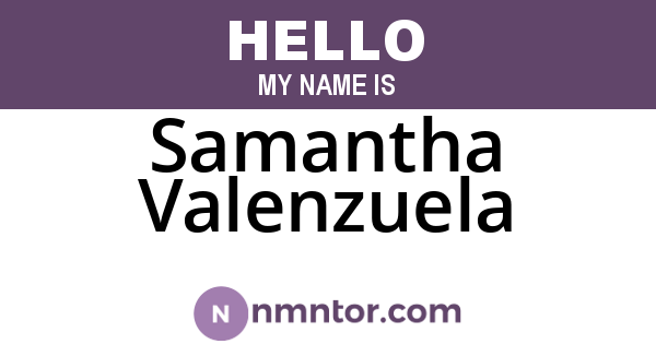 Samantha Valenzuela