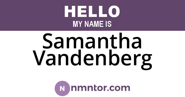 Samantha Vandenberg