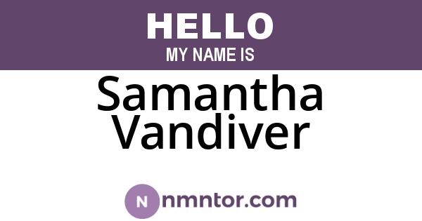 Samantha Vandiver