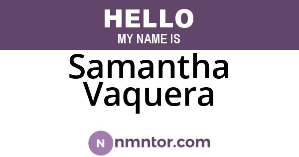 Samantha Vaquera