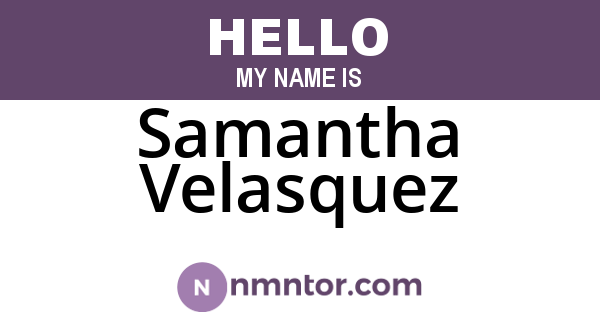Samantha Velasquez
