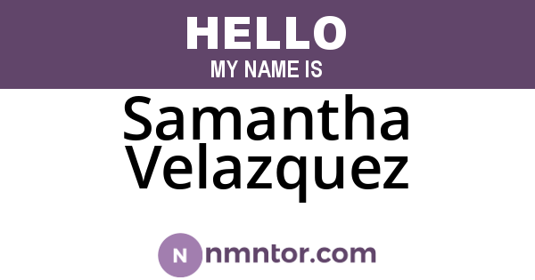 Samantha Velazquez