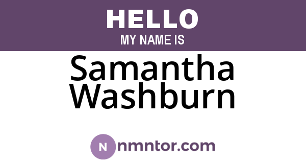 Samantha Washburn