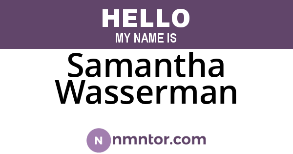 Samantha Wasserman