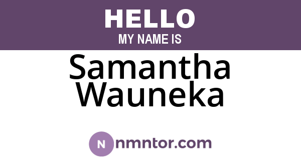 Samantha Wauneka
