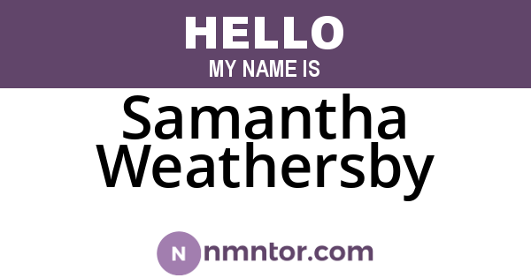 Samantha Weathersby