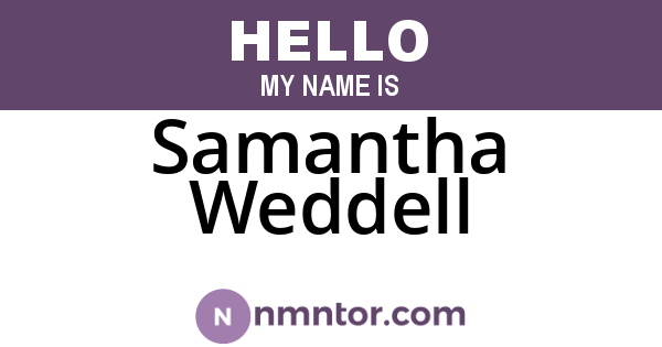 Samantha Weddell