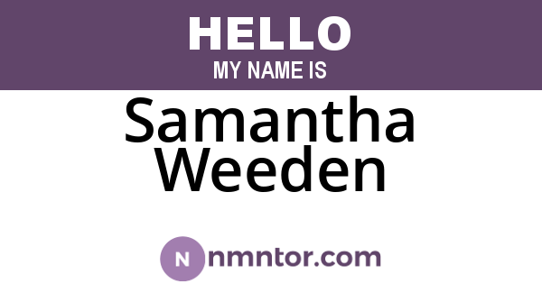 Samantha Weeden