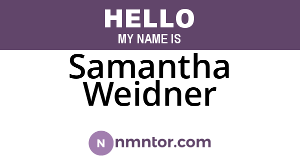 Samantha Weidner