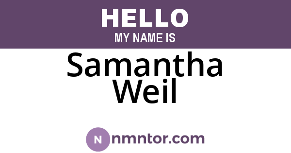 Samantha Weil