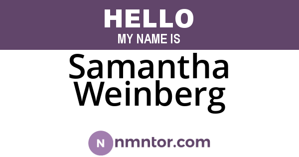 Samantha Weinberg