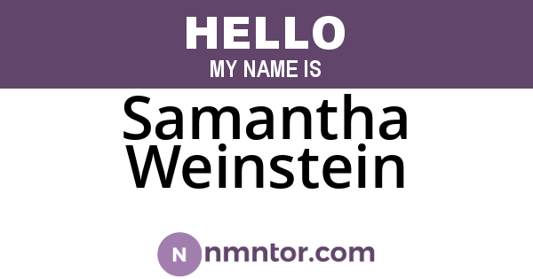 Samantha Weinstein