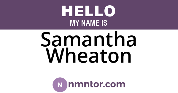 Samantha Wheaton