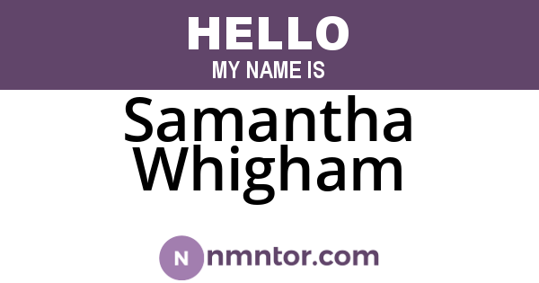 Samantha Whigham