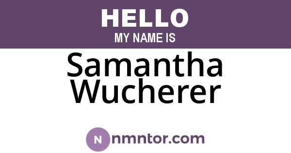 Samantha Wucherer