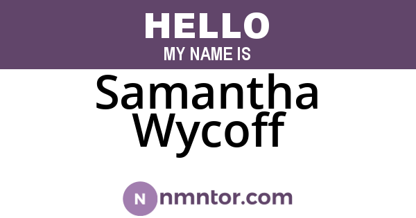 Samantha Wycoff