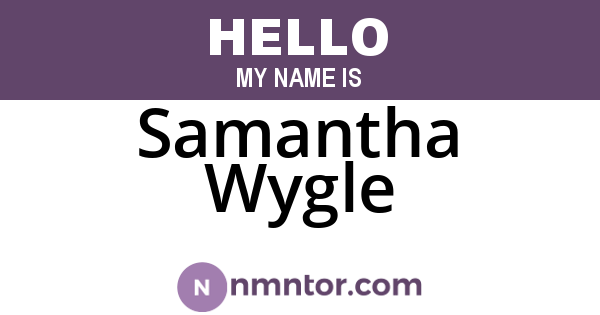 Samantha Wygle