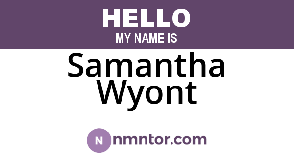 Samantha Wyont